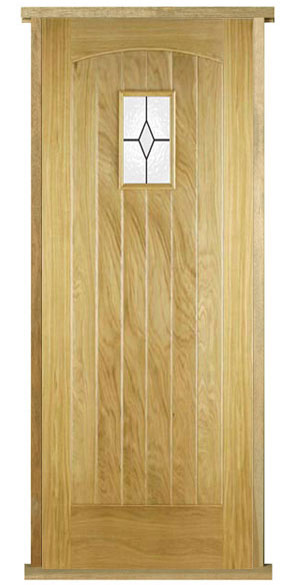 Cottage Diamond Prehung Solid Oak External Door